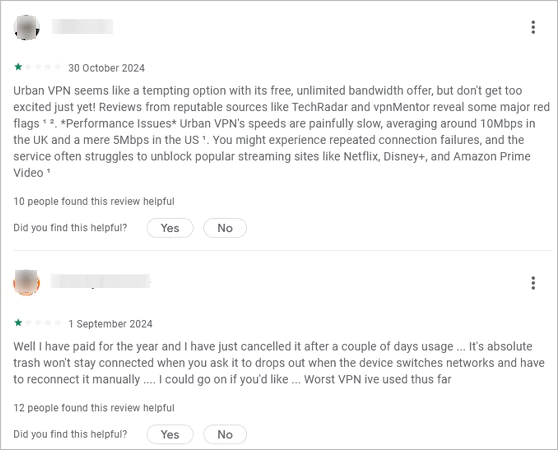 Urban VPN Users Review 3