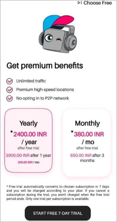 UrbanVPN mobile pricing